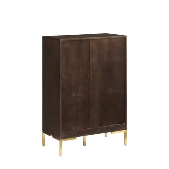 Cadence Gold Record Storage Bookcase With Speaker-Kirkland's Home Clearance