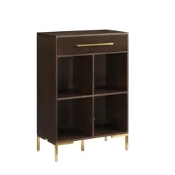 Cadence Gold Record Storage Bookcase-Kirkland's Home Discount