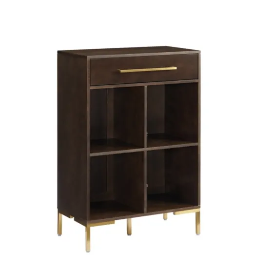 Cadence Gold Record Storage Bookcase-Kirkland's Home Discount