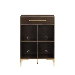 Cadence Gold Record Storage Bookcase-Kirkland's Home Discount
