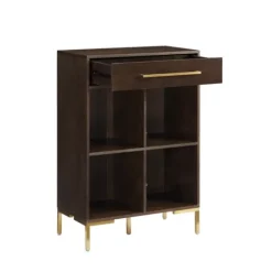 Cadence Gold Record Storage Bookcase-Kirkland's Home Discount
