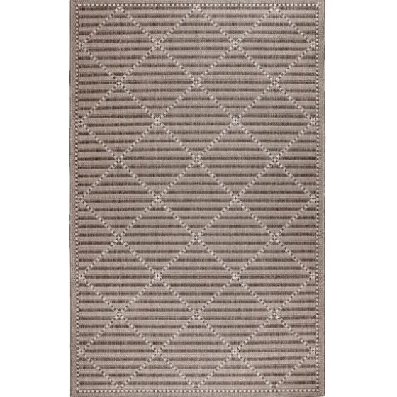 Cafe Geo Lattice Outdoor Area Rug, 6X9-Kirkland's Home Flash Sale