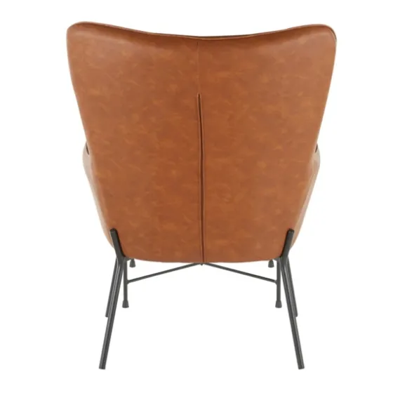 Camel Faux Leather 2-Pc. Chair And Ottoman Set-Kirkland's Home Clearance