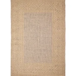 Camel Leopard Border Outdoor Area Rug, 5X7-Kirkland's Home Store
