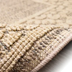 Camel Leopard Border Outdoor Area Rug, 5X7-Kirkland's Home Store