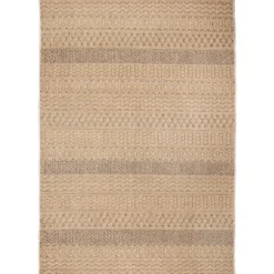 Camel Linear Sundry Outdoor Area Rug, 6X9-Kirkland's Home Shop