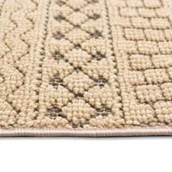Camel Linear Sundry Outdoor Area Rug, 6X9-Kirkland's Home Shop