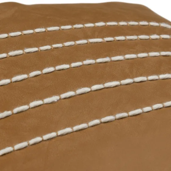 Camel Vegan Leather Tasseled Lumbar Pillow-Kirkland's Home Flash Sale