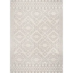 Cammie Gray Moroccan Geometric Outdoor Rug, 5X8-Kirkland's Home Best