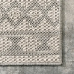Cammie Gray Moroccan Geometric Outdoor Rug, 5X8-Kirkland's Home Best