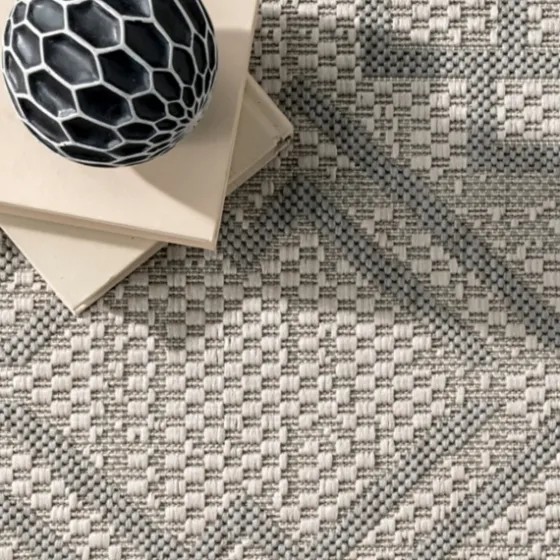 Cammie Gray Moroccan Geometric Outdoor Rug, 5X8-Kirkland's Home Best