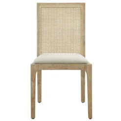 Cane Back Upholstered Wood Dining Chairs, Set Of 2-Kirkland's Home Clearance