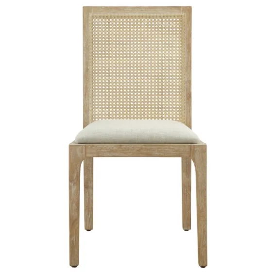 Cane Back Upholstered Wood Dining Chairs, Set Of 2-Kirkland's Home Clearance