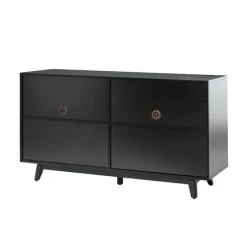 Cane Wood Storage Media Cabinet-Kirkland's Home Best