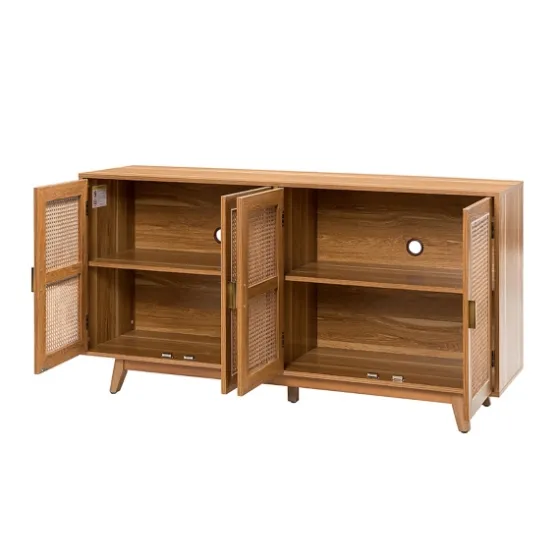 Cane Wood Storage Media Cabinet-Kirkland's Home Cheap