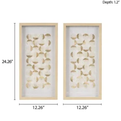 Capiz Shells Emblem Framed Wall Plaques, Set Of 2-Kirkland's Home Flash Sale