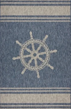 Captiva Nautical Helm Outdoor Area Rug, 5X7-Kirkland's Home Sale