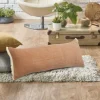 Caramel Coated Lumbar Accent Pillow With Fringe-Kirkland's Home Hot