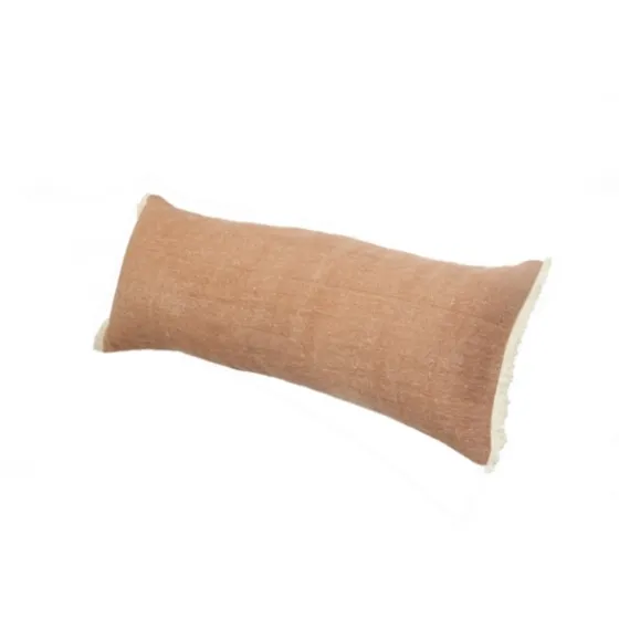 Caramel Coated Lumbar Accent Pillow With Fringe-Kirkland's Home Hot