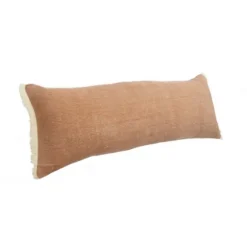 Caramel Coated Lumbar Accent Pillow With Fringe-Kirkland's Home Hot