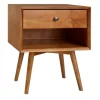 Caramel 1-Drawer Mid Century Nightstand-Kirkland's Home Clearance