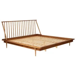 Caramel Mid-Century Modern Platform King Bed Frame-Kirkland's Home Online