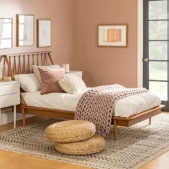 Caramel Mid-Century Modern Twin Bed Frame-Kirkland's Home Store