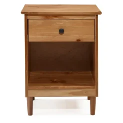 Caramel One-Drawer Wood Nightstand-Kirkland's Home New