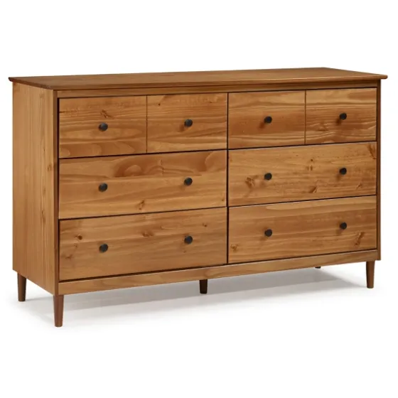 Caramel Solid Wood 6-Drawer Dresser-Kirkland's Home Best