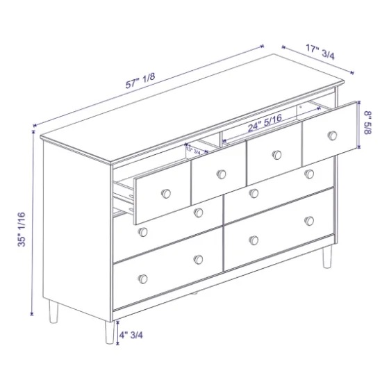 Caramel Solid Wood 6-Drawer Dresser-Kirkland's Home Best