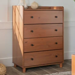 Caramel Wooden 4-Drawer Dresser-Kirkland's Home Cheap