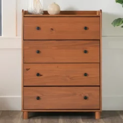 Caramel Wooden 4-Drawer Dresser-Kirkland's Home Cheap