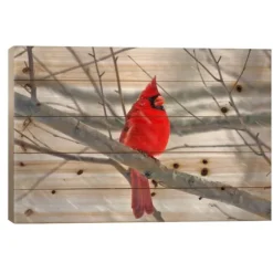 Cardinal Branch Wood Art Print-Kirkland's Home Flash Sale