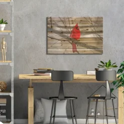 Cardinal Branch Wood Art Print-Kirkland's Home Flash Sale
