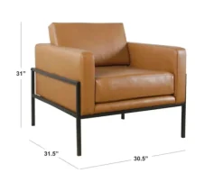 Carmel Vegan Leather Club Accent Chair-Kirkland's Home Shop
