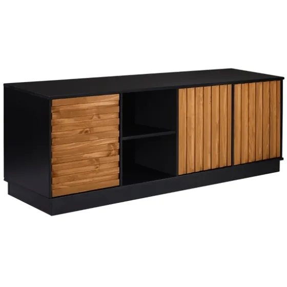 Carmel Wood Grooved Doors Tv Stand-Kirkland's Home Discount
