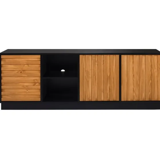 Carmel Wood Grooved Doors Tv Stand-Kirkland's Home Discount