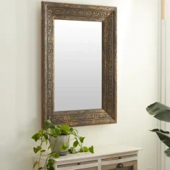 Carved Ansanthus Floral Wood Frame Mirror-Kirkland's Home Best