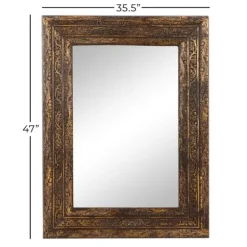 Carved Ansanthus Floral Wood Frame Mirror-Kirkland's Home Best