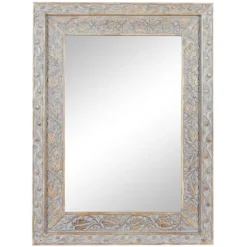 Carved Floral Mango Wood Mirror-Kirkland's Home Hot