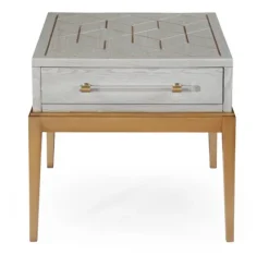 Carved Graphite And Gold Accent Table, 24X28-Kirkland's Home New