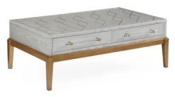 Carved Graphite And Gold 2-Drawer Coffee Table-Kirkland's Home Clearance