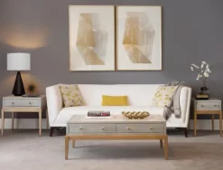 Carved Graphite And Gold 2-Drawer Coffee Table-Kirkland's Home Clearance