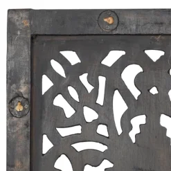 Carved Mahogany 2-Pc. Floral Motif Plaque Set-Kirkland's Home Discount