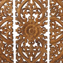 Carved Mahogany 3-Pc. Triptych Wall Panels-Kirkland's Home Best Sale