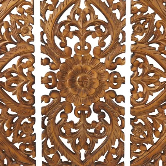 Carved Mahogany 3-Pc. Triptych Wall Panels-Kirkland's Home Best Sale