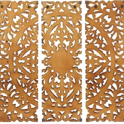 Carved Mahogany 3-Pc. Triptych Wall Panels-Kirkland's Home Best Sale