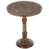 Carved Mandala Mango Wood Accent Table-Kirkland's Home Flash Sale