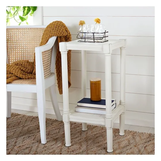 Carved Pinewood Farmhouse Accent Table-Kirkland's Home Hot