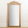 Carved Scroll Pine Wood Leaner Mirror-Kirkland's Home Best Sale